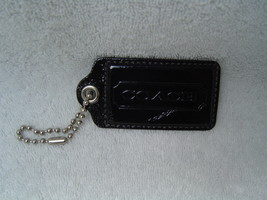 Authentic Coach Jumbo Black Patent Leather Hang Tag W/Gold Hardware Euc - $17.00