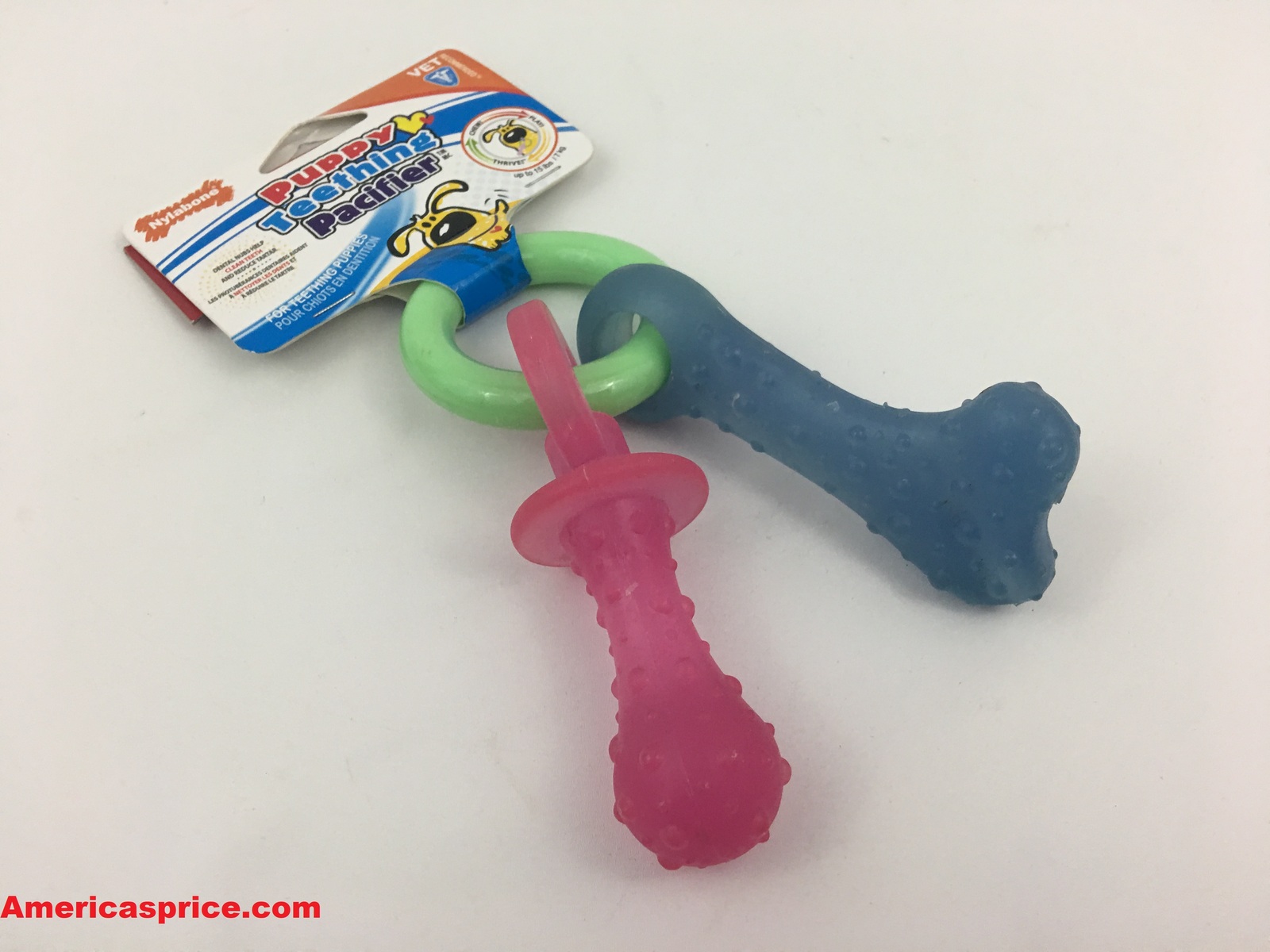 Nylabone Puppy Teething Pacifier Flexible Chew Toy XSmall Dog