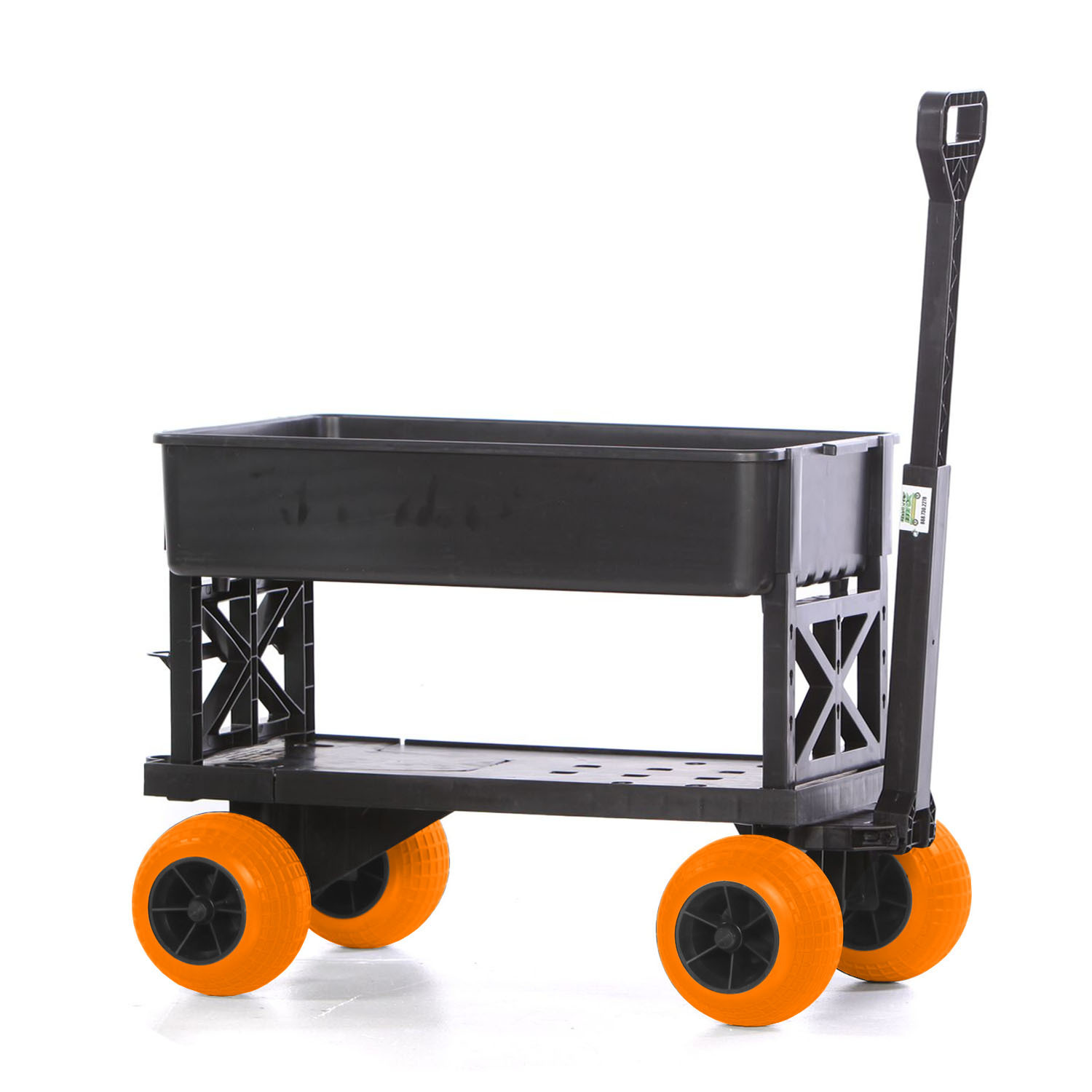 Plus One 4 Wheel Cart Garden Seat Lawn Trolley Carts and Wagons Beach