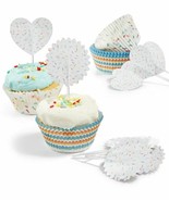 Martha Stewart Cupcake Liners &amp; Toppers 96-Piece Set Stripes Sprinkles W... - $14.53