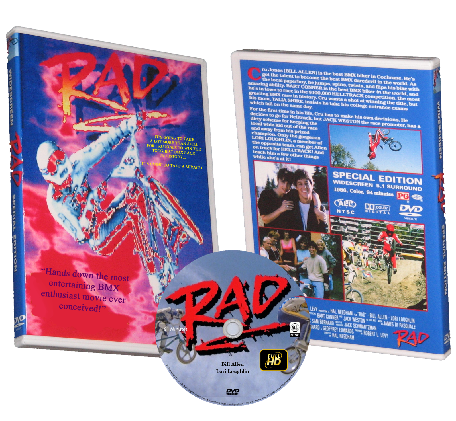 RAD HD DVD 1986- REMASTERED WIDESCREEN Edition BMX Racing Movie ...