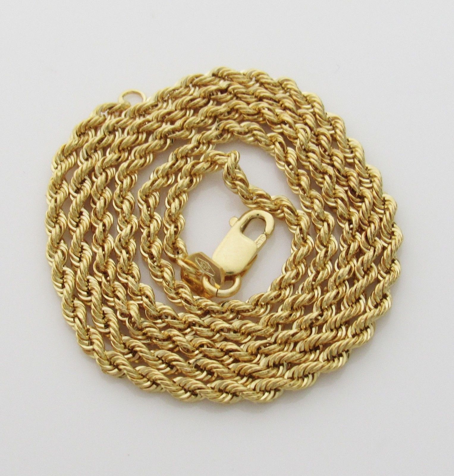 Stamped 14K Gold Italy Yellow Rope Chain 22