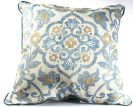 1 Count Croscill Janine 18 X 18 Blue Fashion Pillow Polyester & Cotton  - $36.99