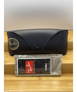 Rayban Sunglasses Eyeglasses Soft Leather Black CASE ONLY w/ Cleaning Cloth - $9.28