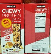 2 Pack Kirkland Chewy Protein Bars P EAN Ut Butter & Semisweet Chocolate Chip - $50.49