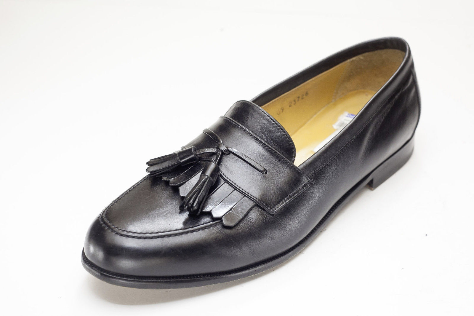 Mezlan 11 Black Tassel Loafers Men's Dress Shoes - Dress/Formal