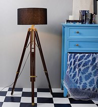 NauticalMart Classical Designer Brass Finish Tripod Floor Lamp 