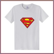 Super Hero's Supermen's White Cotton Short Sleeve O Neck Unisex Basic Tee Shirt