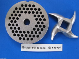 #12 X 3/16" Plate & Swirl Knife S/S Meat Grinder Grinding Set - $28.18