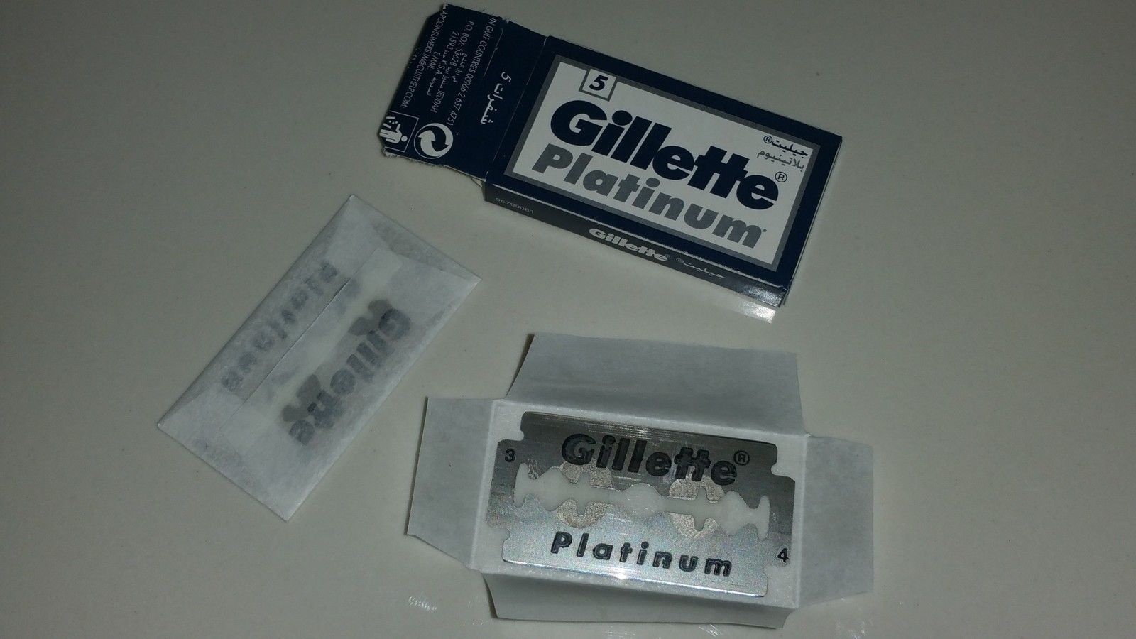 10 Gillette Platinum double edge razor blades made in russia - Men's Razors