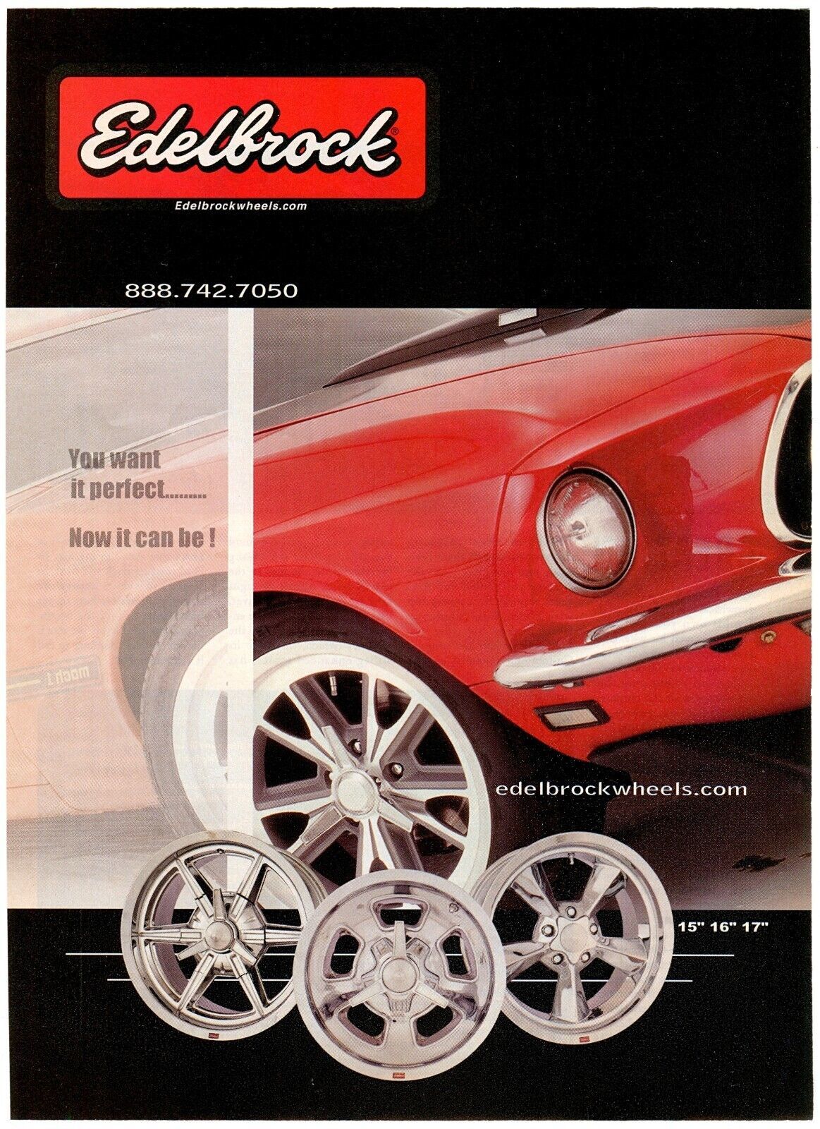 Edelbrock Wheels 1969 Ford Mustang Mach 1 Vintage 2000 Full Page