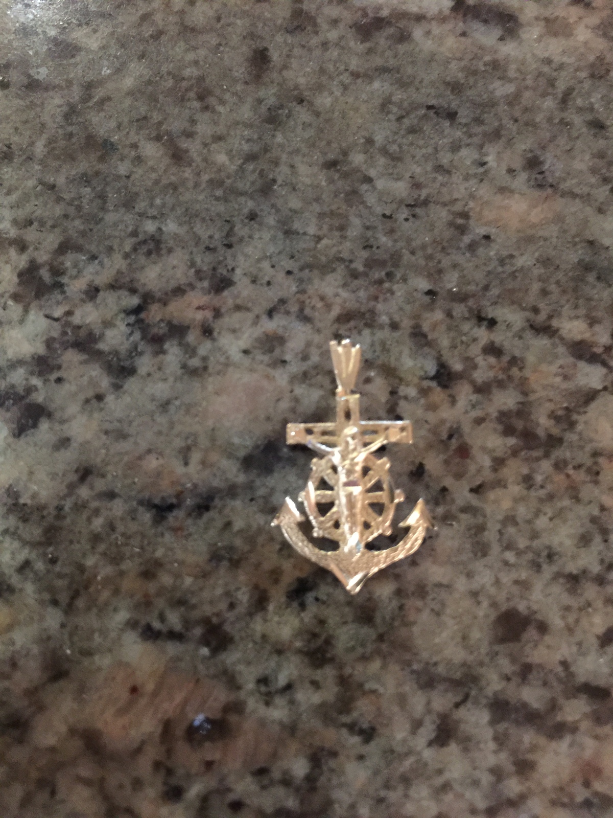 Mariners Cross and Anchor Pendant 14k Gold Other