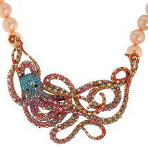 Heidi Daus  "Deep Dive Dazzle" Beaded Crystal Octopus Necklace, BRAND NEW! - $379.95