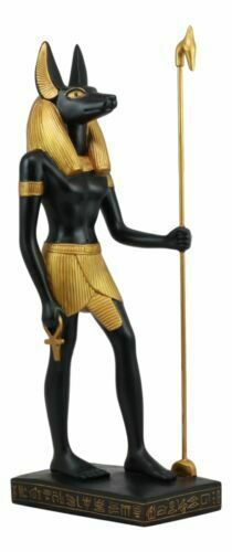 Ebros Large Classical Egyptian God Of The Dead Anubis Holding Staff Statue 16H