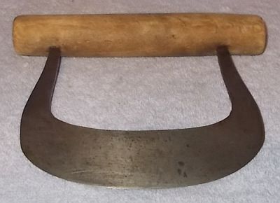 Antique Vintage Primitive Wood Handle Single Blade Food Chopper ...