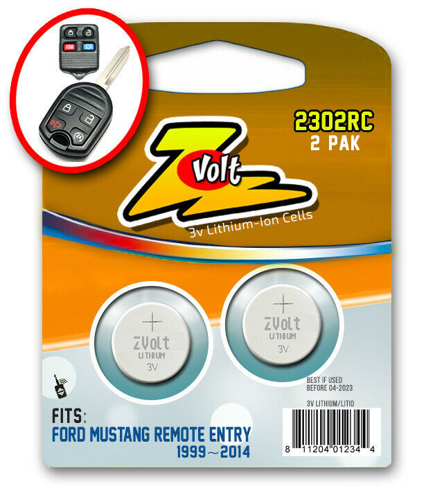 2 - KEYLESS REMOTE BATTERY for FORD MUSTANG KEY FOB 1999~2014, FREE ...