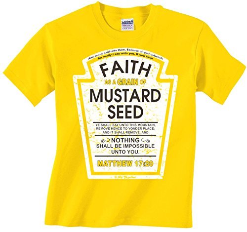 Faith as a Grain of Mustard Seed Kids Christian Parody T-Shirt Youth ...