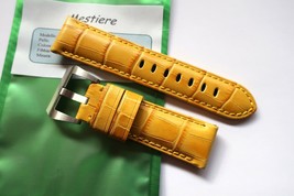 Handmade leather strap in 24mm - Yellow Summer in 24/22mm for your Panerai - $96.00