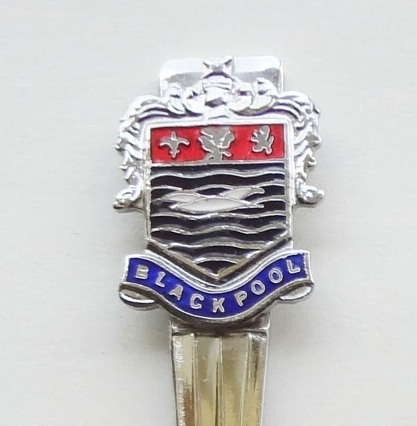 Collector Souvenir Spoon Great Britain UK England Blackpool Coat of ...