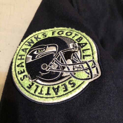Vintage Seattle Seahawks Puffer Jacket Reebok Pro Line NFL Embroidered LARGE