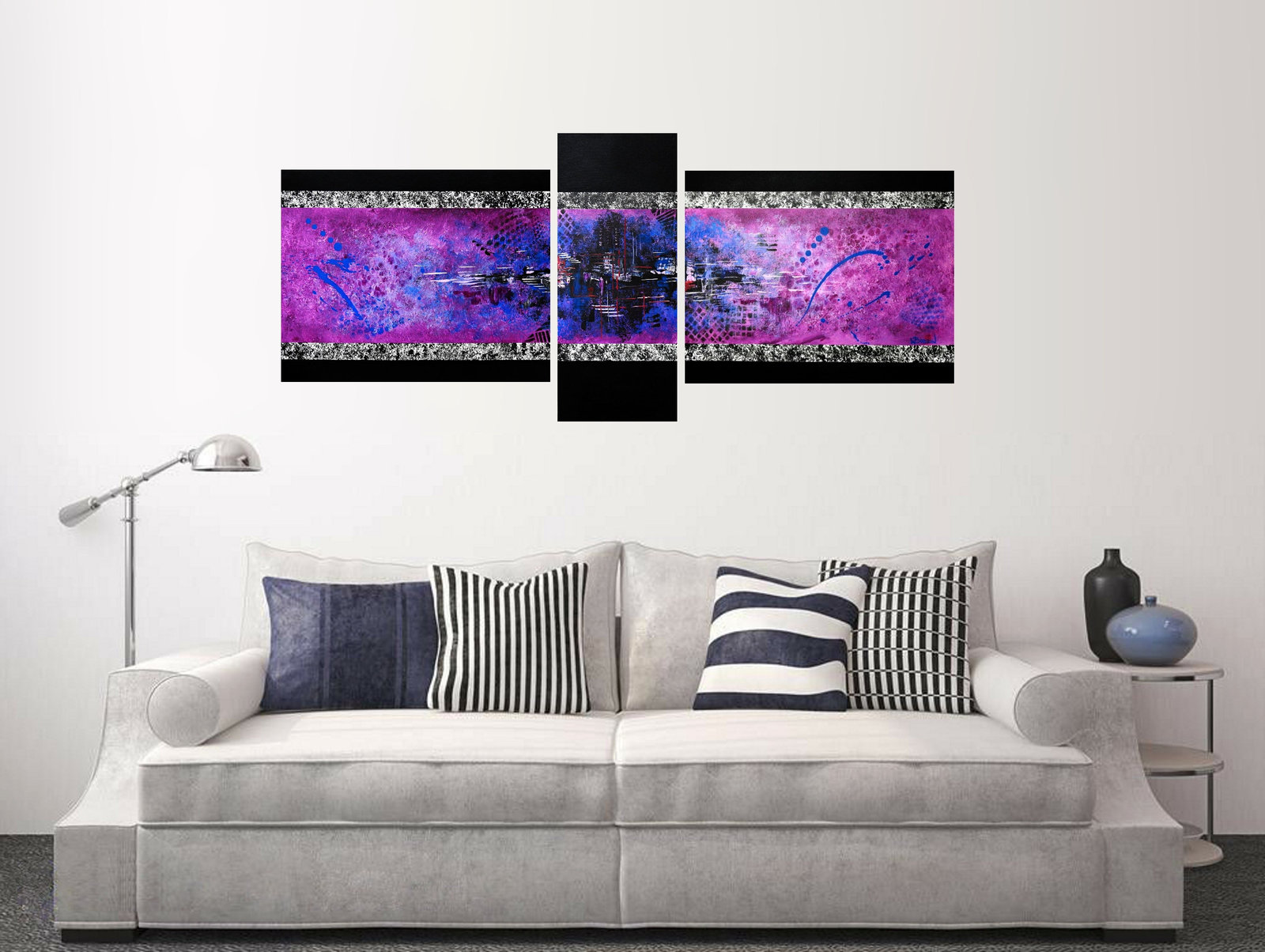 John Beckley Inspired - Modern Abstract Painting - Set of 3 - 61