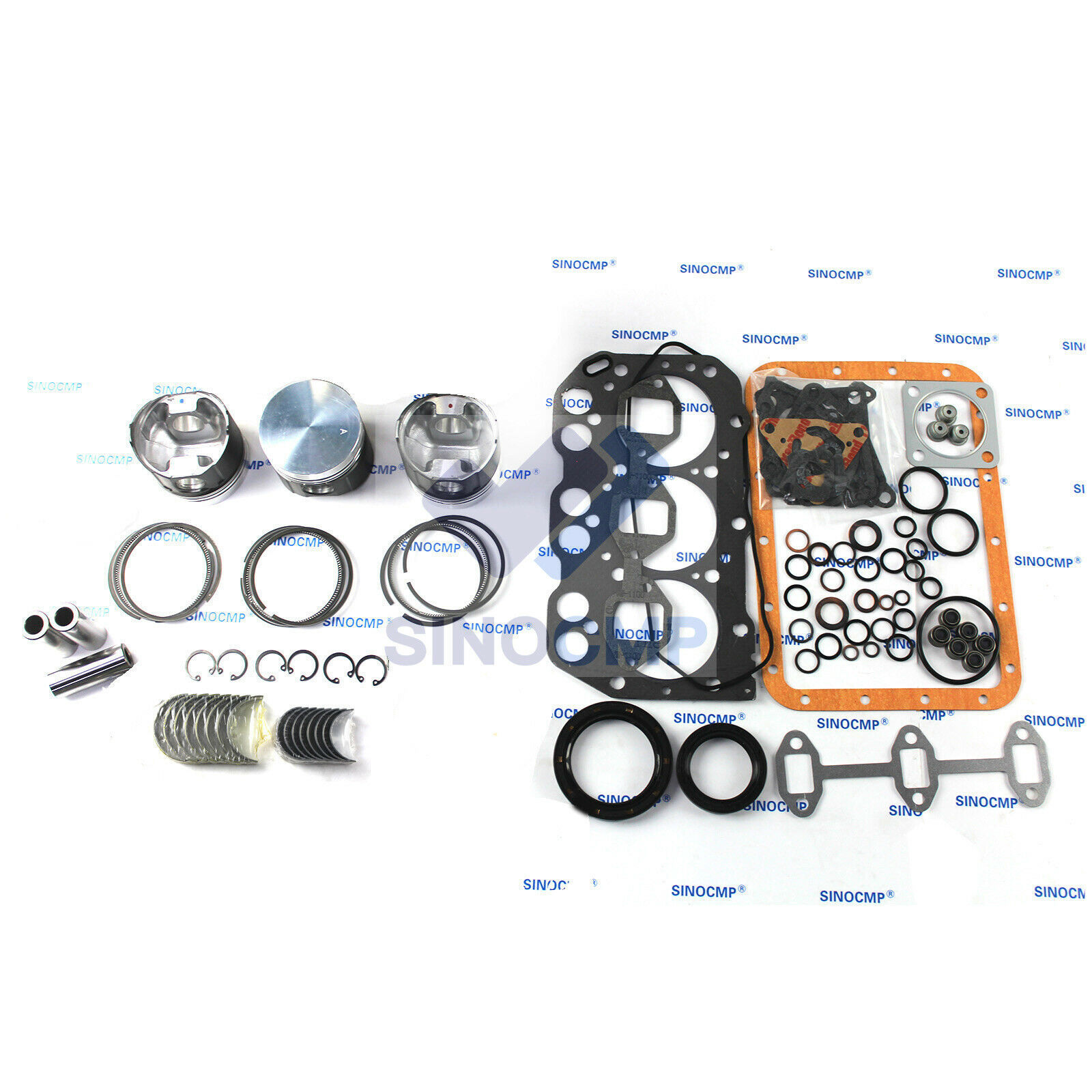3TNA72 Engine Overhaul Rebuild Kit for Yanmar John Deere 430 455 755