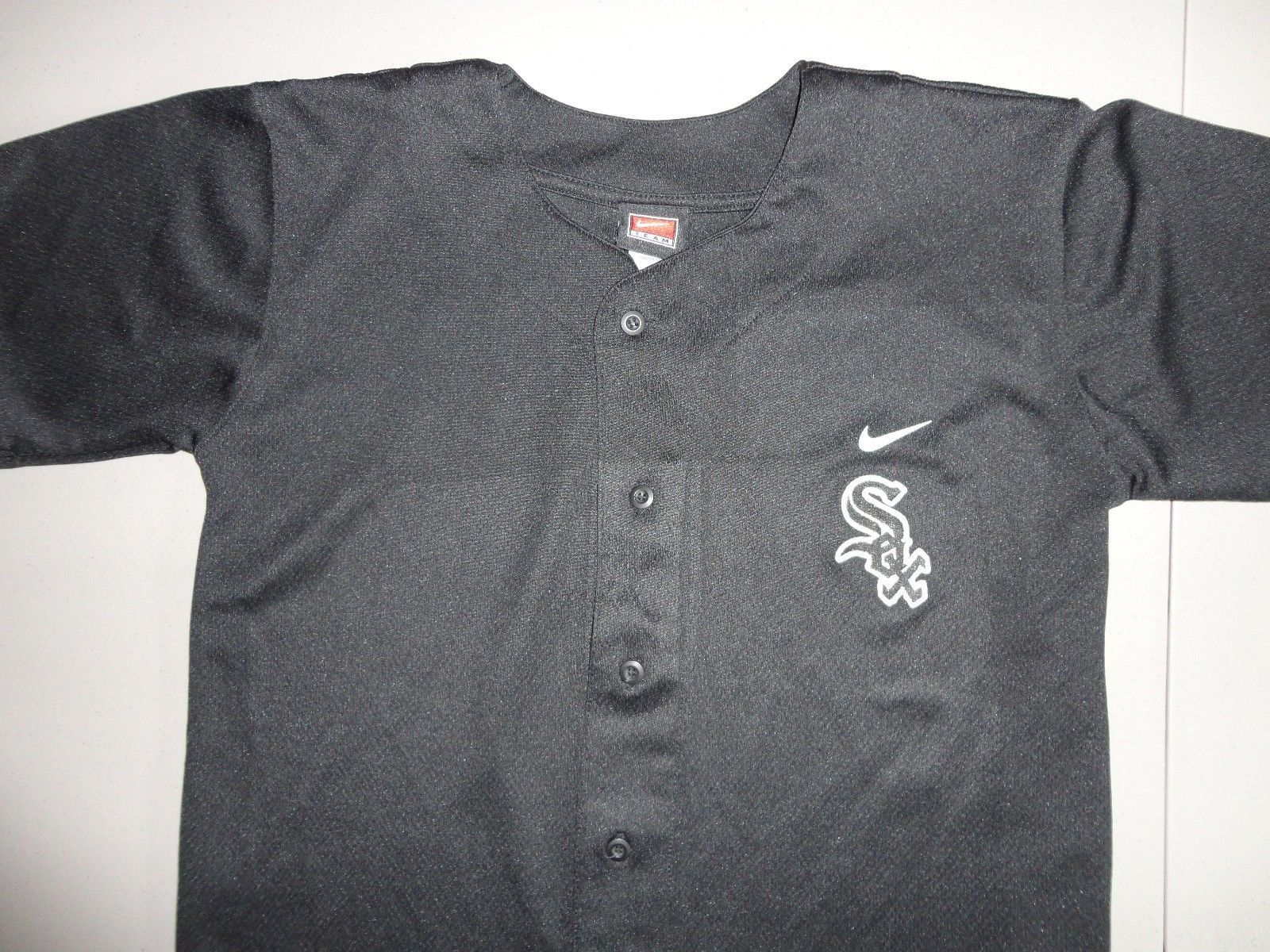 black white sox baseball jersey