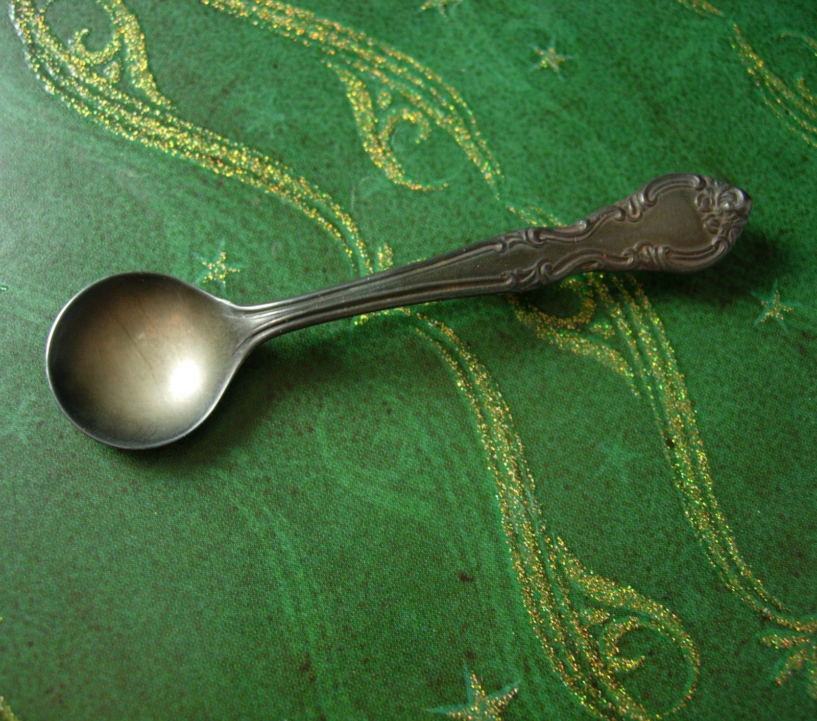 Antique Brooch sterling Miniature demitasse Silver Spoon pin Victorian