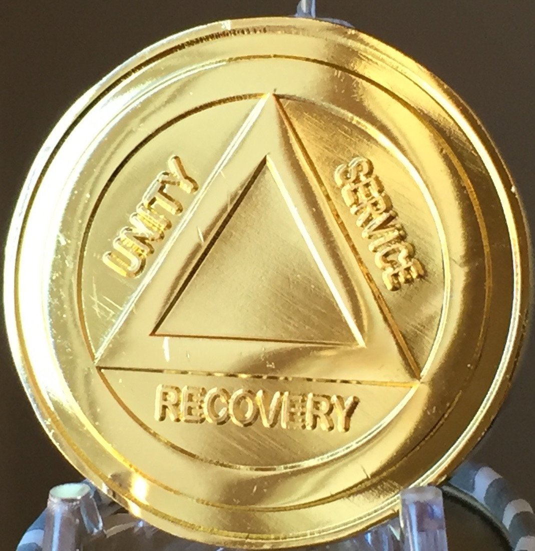 AA Logo Circle Triangle Gold Colored Medallion Unity ...