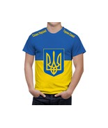 Ukraine Слава Україні! Героям Слава! Flag Shirt,Coat Of Arms, Patriotic ... - $31.99