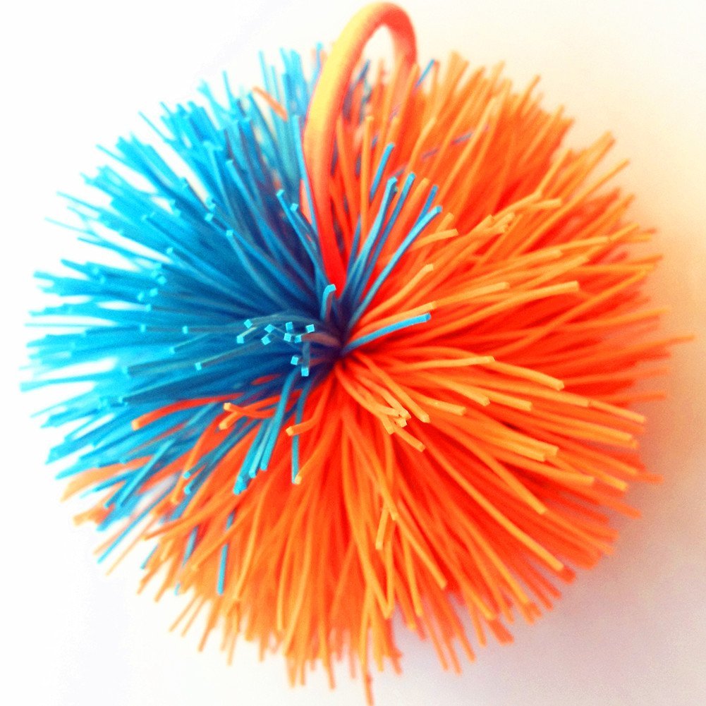 2.5"MINI Rubber String Ball Set of 9 Assorted Bulk Bundle, Soft Active Fun Toy, Special Needs