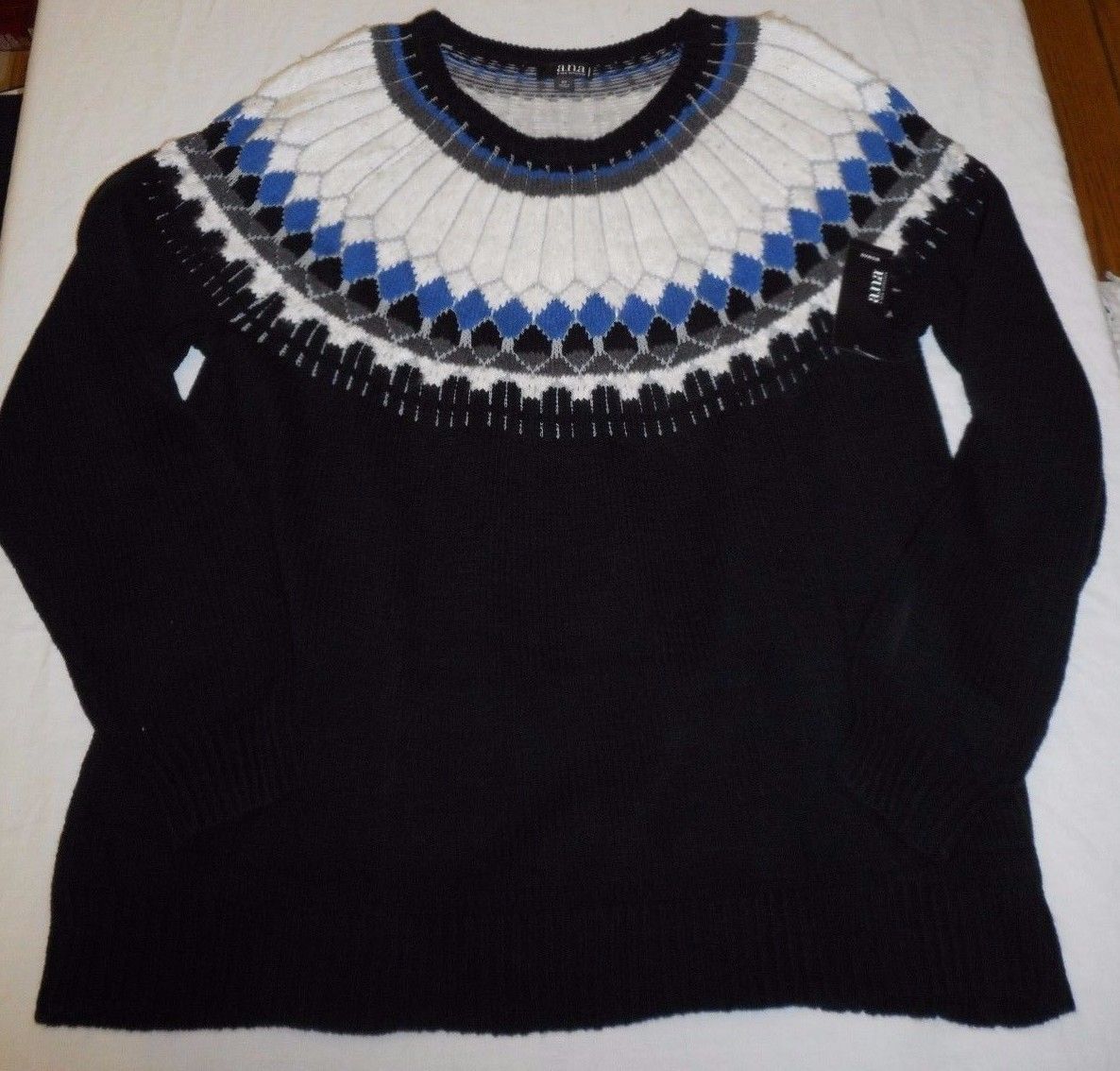 Women's Plus a.n.a. Black Multi Sweater Size 3X Soft & Cozy! NEW