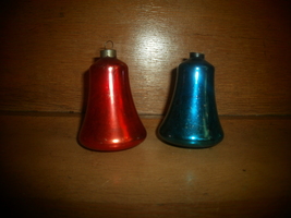 2 antique Shiny Brite Bell Shaped Christmas Ornaments , USofA - $10.00