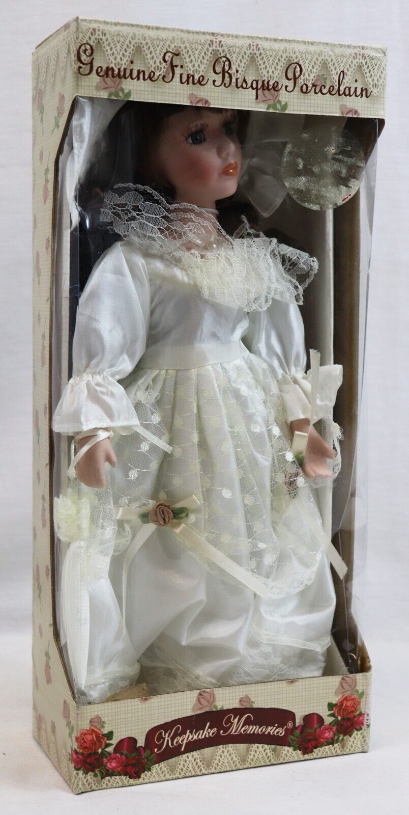 Primary image for VINTAGE in BOX Dan-Dee Keepsake Memories Bisque Porcelain Doll 15"