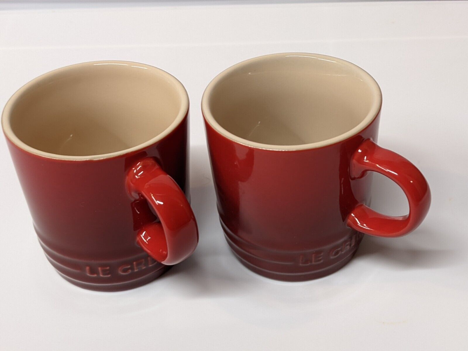 2-Le Creuset Mini Cup 0.1L Cerise  3.38oz Espresso Mug Ombre Stoneware - $22.93