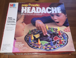 Vintage Pop-O-Matic HEADACHE board game 1986 MB Only 3 Of Each Cone - $9.89