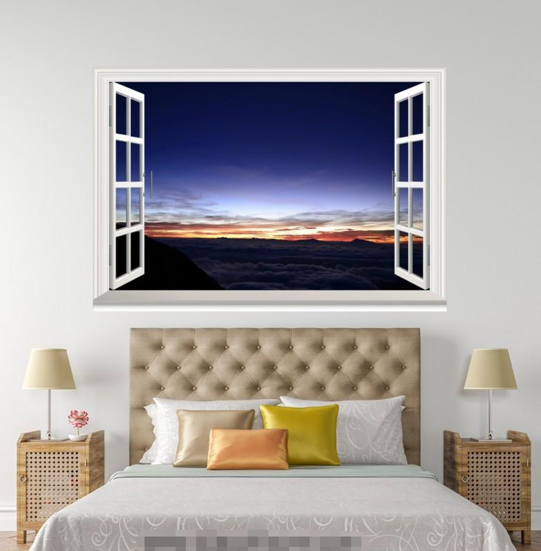 Usa Discount Store 3d Dusk Sky 789 Open Windows Wallpaper Murals Wall Print Decal Deco Aj Wall Free Shipping Returns Web Pa Martapura Go Id