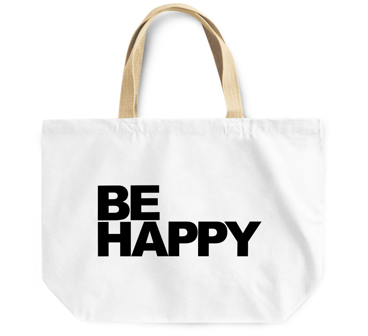 Tote Bag Be Happy bag Reusable Canvas Grocery Shopping Bag - Totes ...