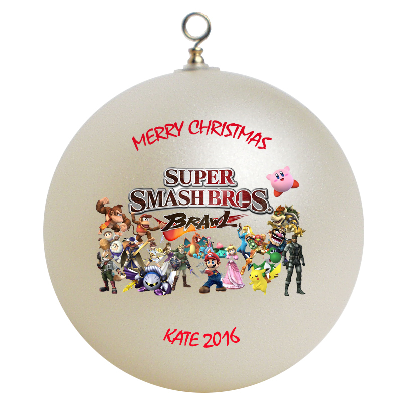 Personalized Super Smash Bros Christmas Ornament Gift Ornaments