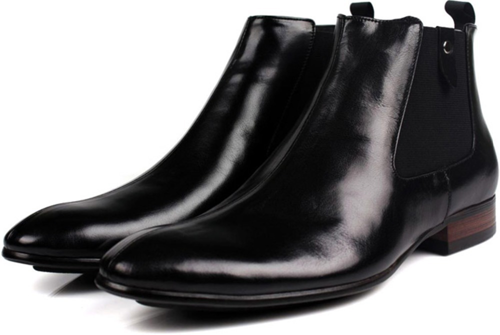 Handmade men black boots, ankle boots for men, men dress shoes, formal ...