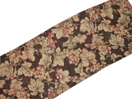 Williams-Sonoma Grapevine Table Runner 84" X 16" Brown Pink Sage Green EUC - $34.97