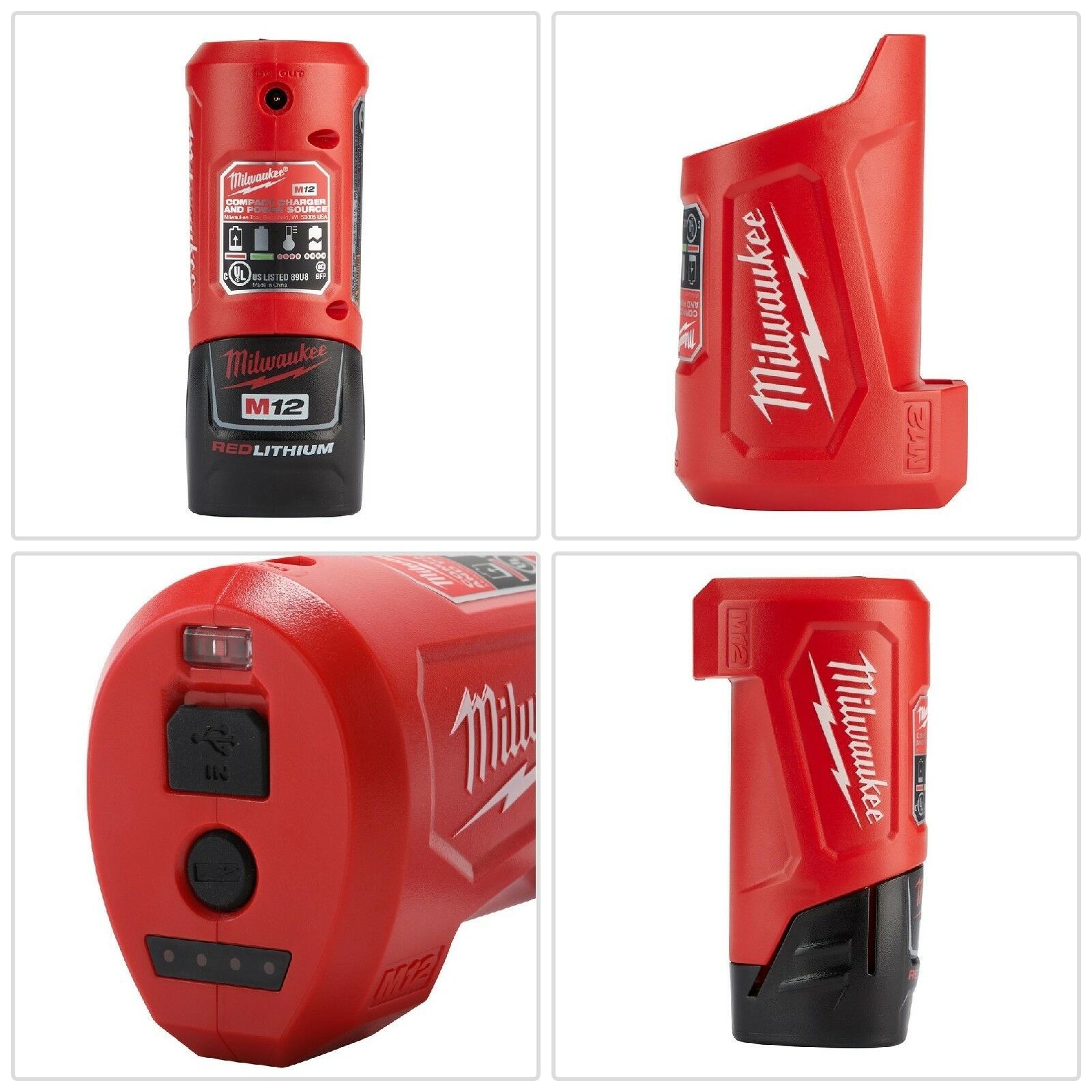 Milwaukee Charger Portable Power Source M12 Car Charging USB Wall Plug