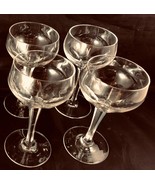 Crystal WINE Sherry Stemmed Glasses 5&quot; Holds 2 oz BEAUTIFUL Stem (4) - $29.00