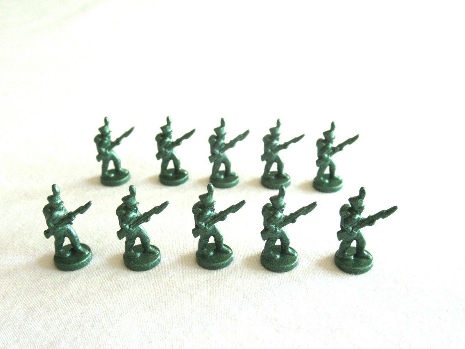 10x Risk 40th Anniversary Edition Board Game Metal Soldier Infantry Green Army