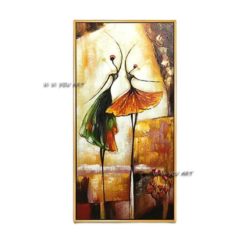 Ballet girl picture Handmade Figure Oil Painting On Canvas Wall Art Picture Hand