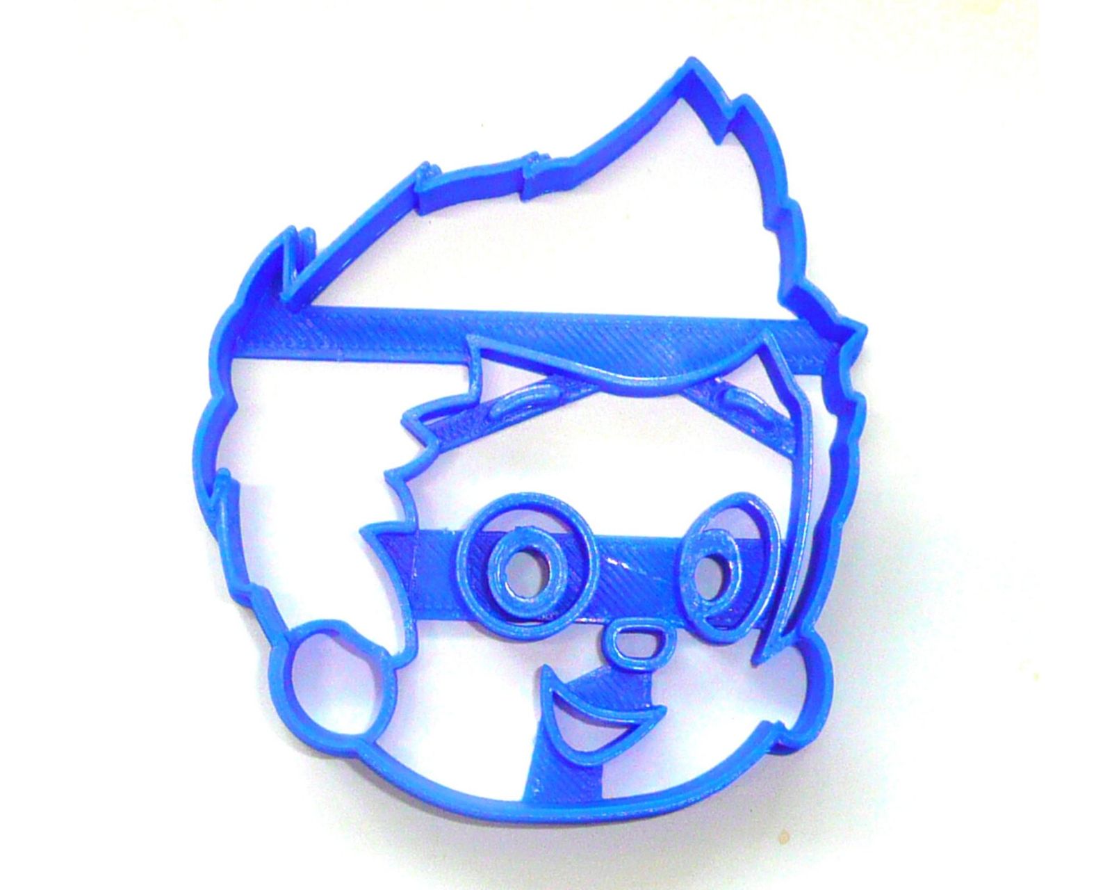 Blue Guppie Face Merperson Cartoon Character Cookie Cutter USA PR3544