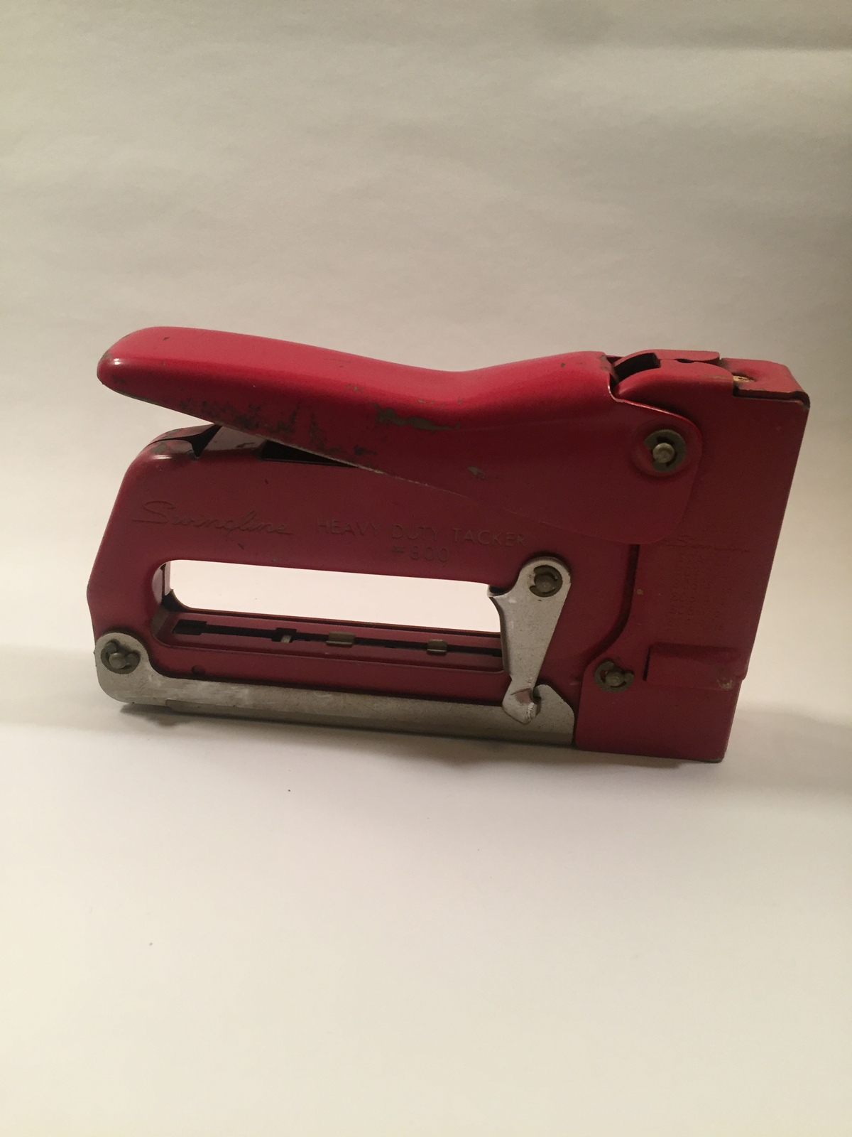 Vintage 60s RED Swingline 800 Heavy Duty Tacker (Staple Gun) Locks