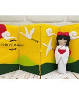 Felt Doll Pattern. Japanese Crane Girl. PDF Pattern and Tutorial. Japanese Doll. - $10.00
