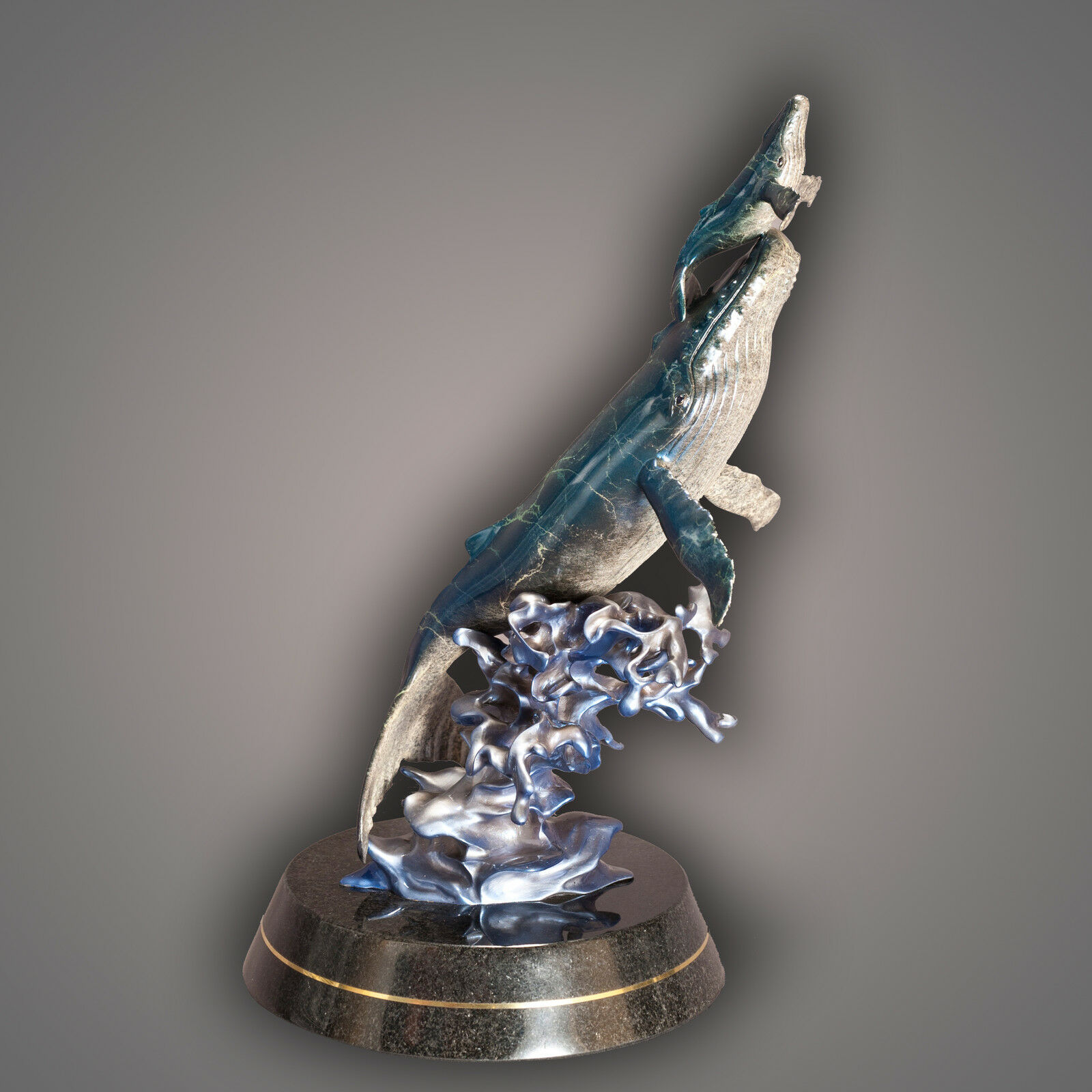 Gorgeous Bronze Humpback Whale Sculpture Figurine Statue Aquatic Ocean ...