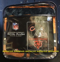 Chicago Bears NFL 60&quot; x 80&quot; Royal Plush Raschel Throw NIP - $69.99